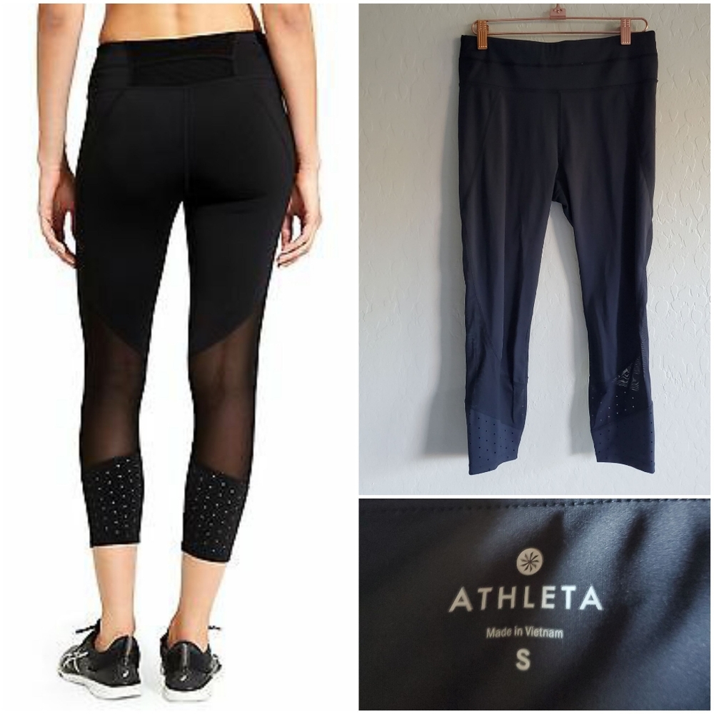 Athleta Black Capri Leggings Small